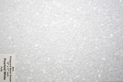 Brio Pickguard Blanks 12" x 17" 4 Ply Pearloid White