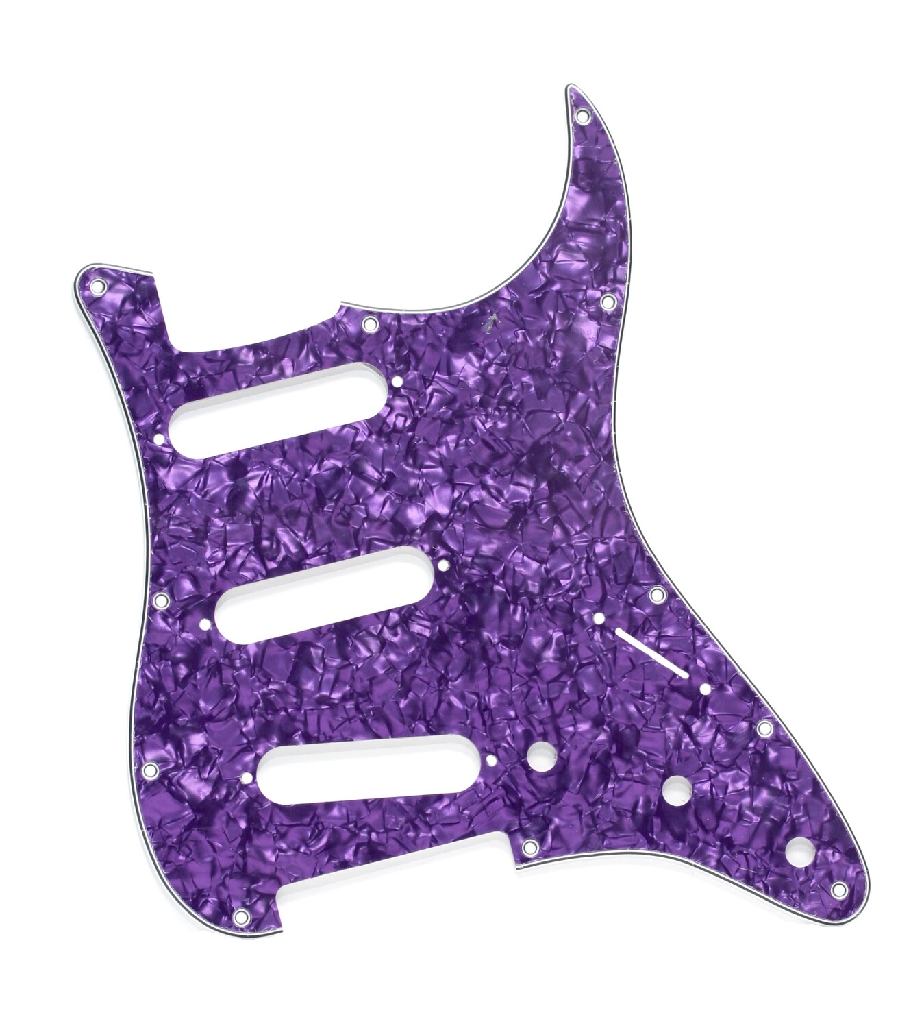 Brio SSS Strat® Pickguard 11 Holes 4 Ply Pearloid Purple