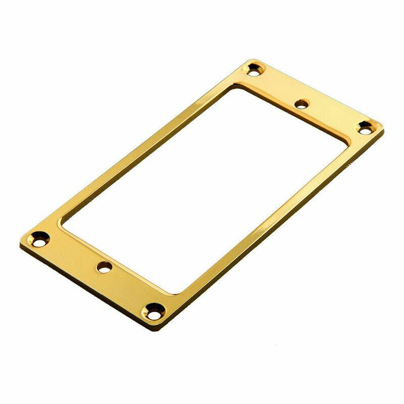 2 x Metal Humbucking Pickup Rings Set Gold &amp; Mounting Screws