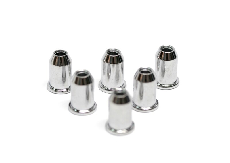 Brio Set of 6 Nickel String Thru Body 1/4" Tele Guitar String Mounting Ferrules