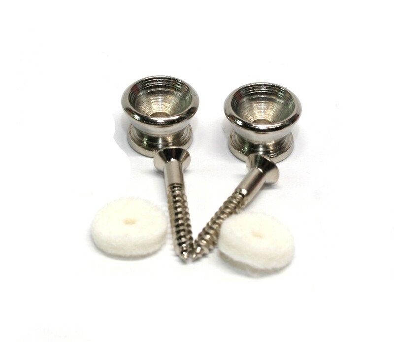 Brio Guitar Metal Small Strap Buttons, Chrome
