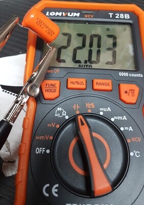 1 x Sprague .022 MFD 600V Orange Drop Capacitors