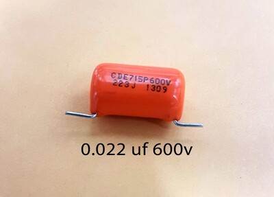 1 x Sprague .022 MFD 600V Orange Drop Capacitors