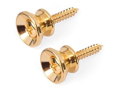 Brio Guitar Metal Small Strap Buttons, Gold