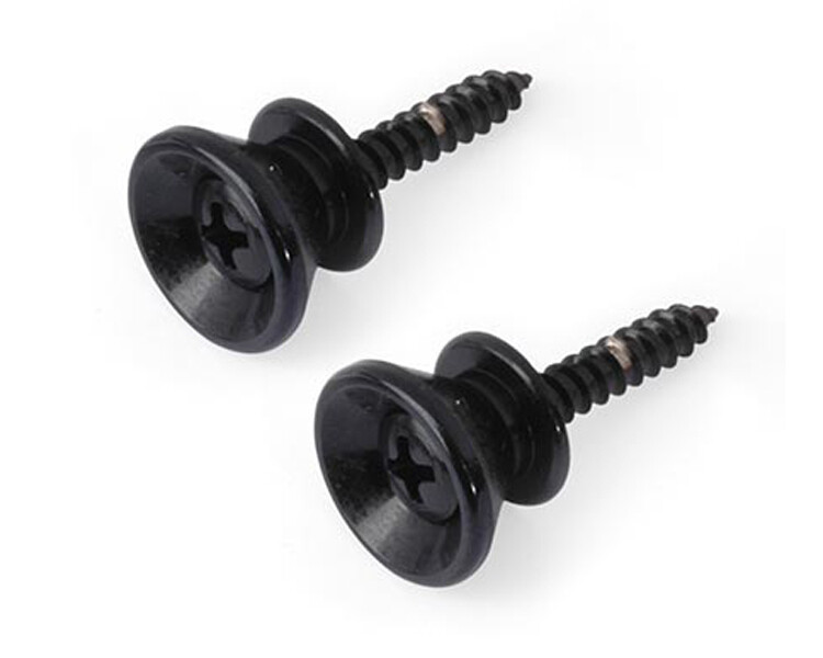 Brio Guitar Metal Small Strap Buttons, Black