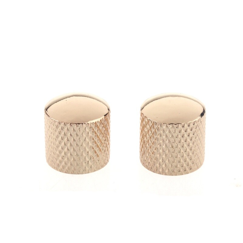 Brio Metal Dome Control Knobs - Gold Pair