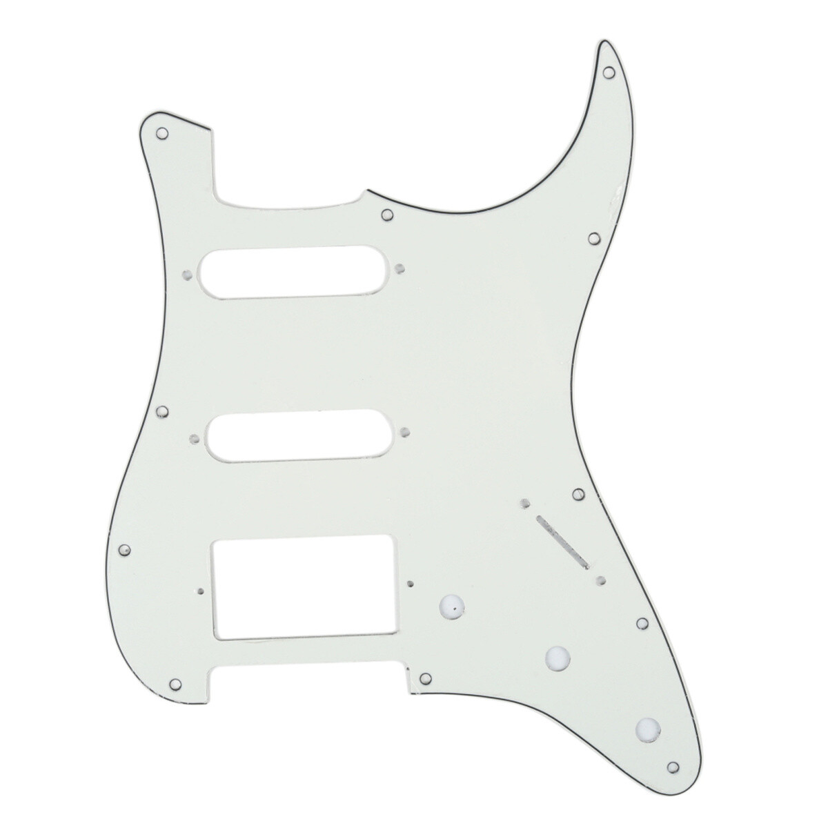 11 Hole Strat Pickguard for Fender US/Mexico Made Standard Stratocaster Modern Style, 3ply Aged White [Parchment]