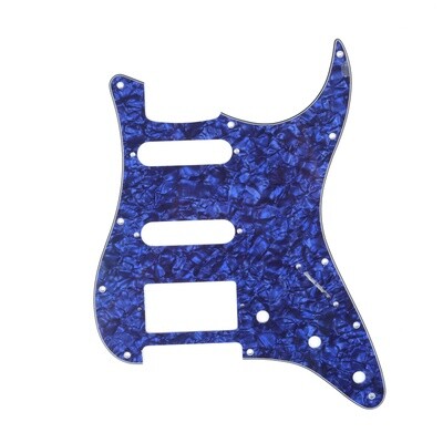 Brio 11 Hole HSS Strat® Pickguard for Fender US/Mex Made Standard Stratocaster Modern Style Pearoid Blue