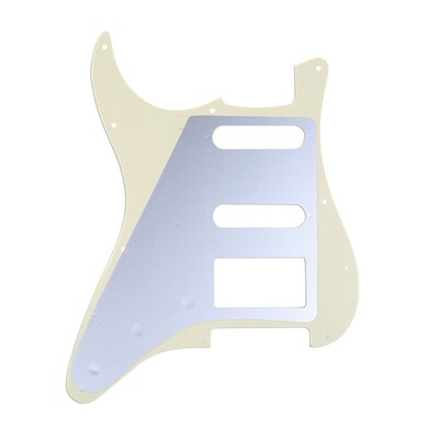 Brio 11-Hole Modern Style Strat HSS Pickguard for American Stratocaster Cream 3 Ply
