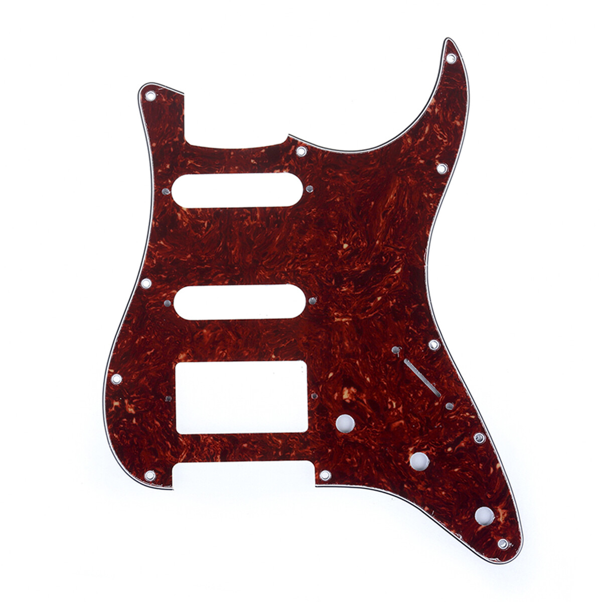Brio 11-Hole Modern Style Strat HSS Pickguard for American Stratocaster Brown Tortoise Shell
