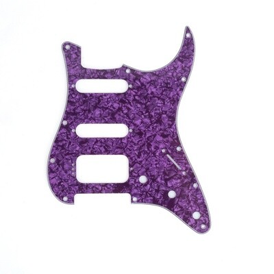 Brio 11-Hole Modern Style Strat HSS Pickguard for American Stratocaster Pearloid Purple