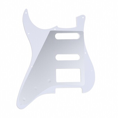Brio 11-Hole Modern Style Strat HSS Pickguard for American Stratocaster Pearloid White