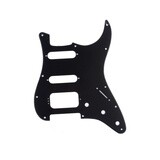 Brio 11-Hole Modern Style Strat HSS Pickguard for American Stratocaster Matte Black 1 Ply