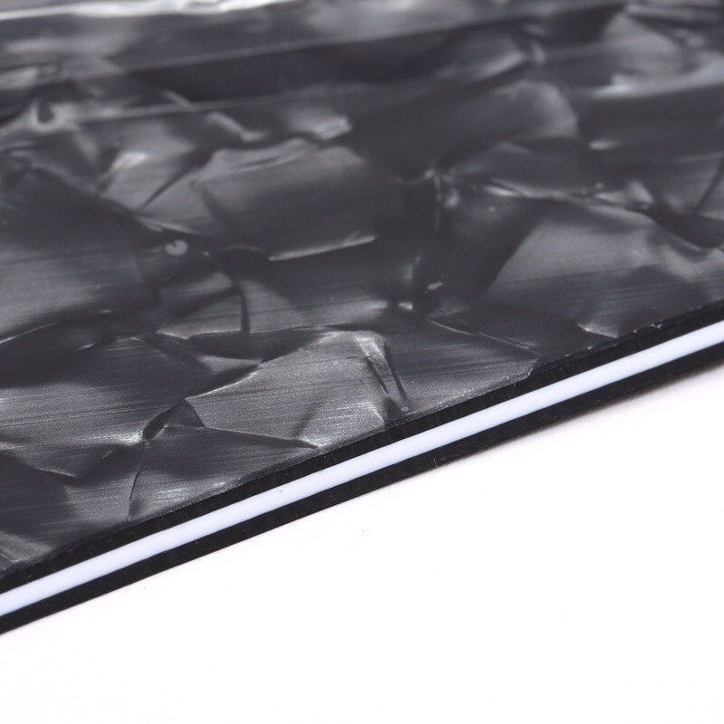 Brio Pickguard Blanks 12" x 17" 4 Ply Pearloid Black