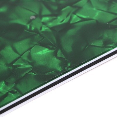 Brio Pickguard Blanks 12" x 17" 4 Ply Pearloid Green