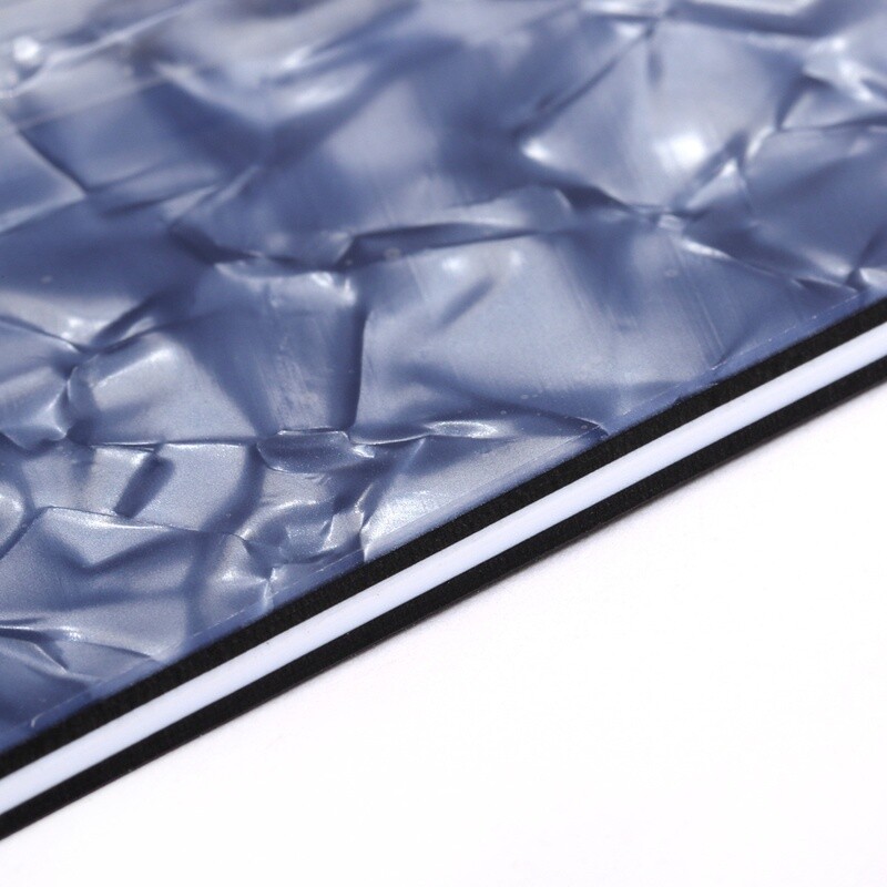 Brio Pickguard Blanks 12" x 17" 4 Ply Pearloid Grey