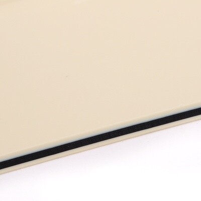 Brio 8 Hole Guitar Tele® Pickguard RH  3 Ply Cream