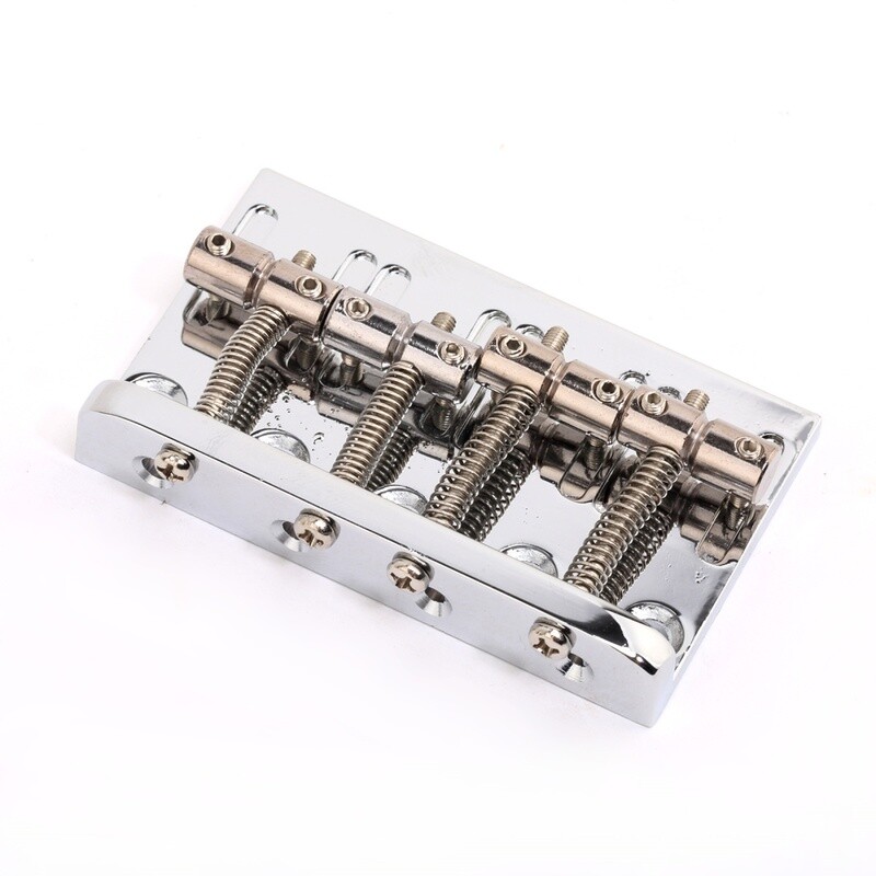 Brio 4-Strings Bass Bridge for PB, JB Style,Chrome