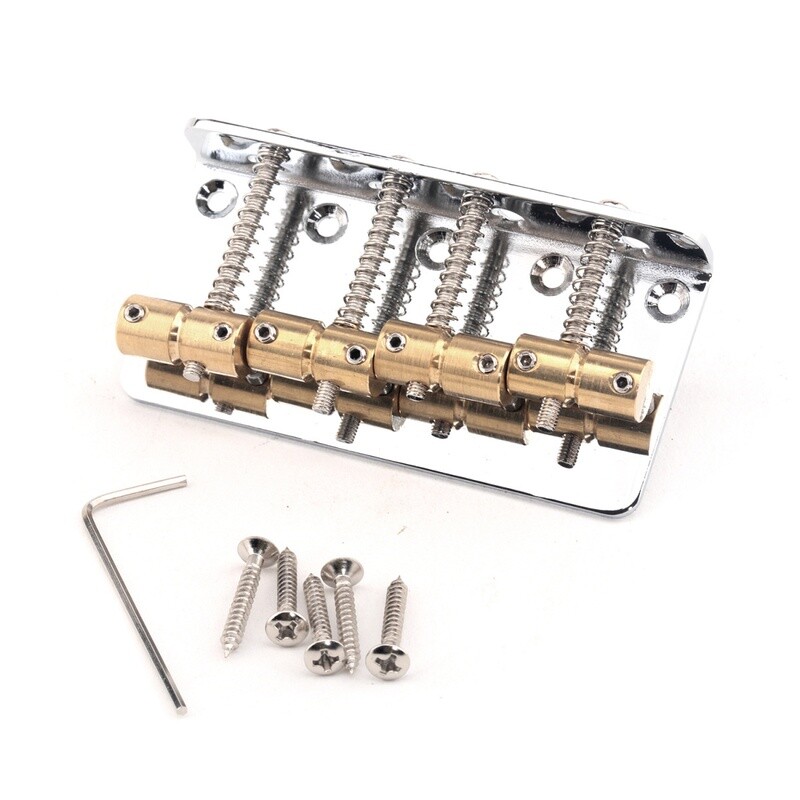 Brio 57mm bass bridge for PB, JB style bass guitar, chrome