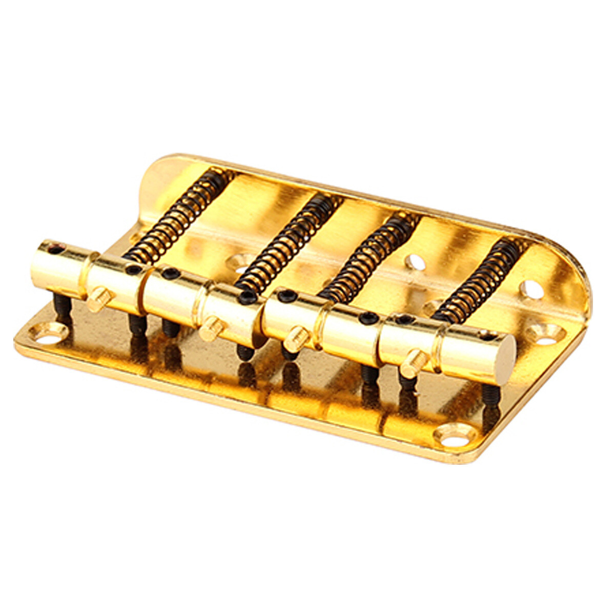 Brio 4 String Vintage Style Bass Bridge for Jazz Bass Top Load Gold