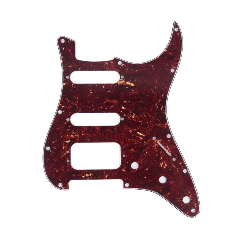Brio HSS Strat® 11 Hole, Rounded Pickup Corners, 3 Screw Humbucker Mounting Holes, Vintage Tortoise Shell 4 Ply