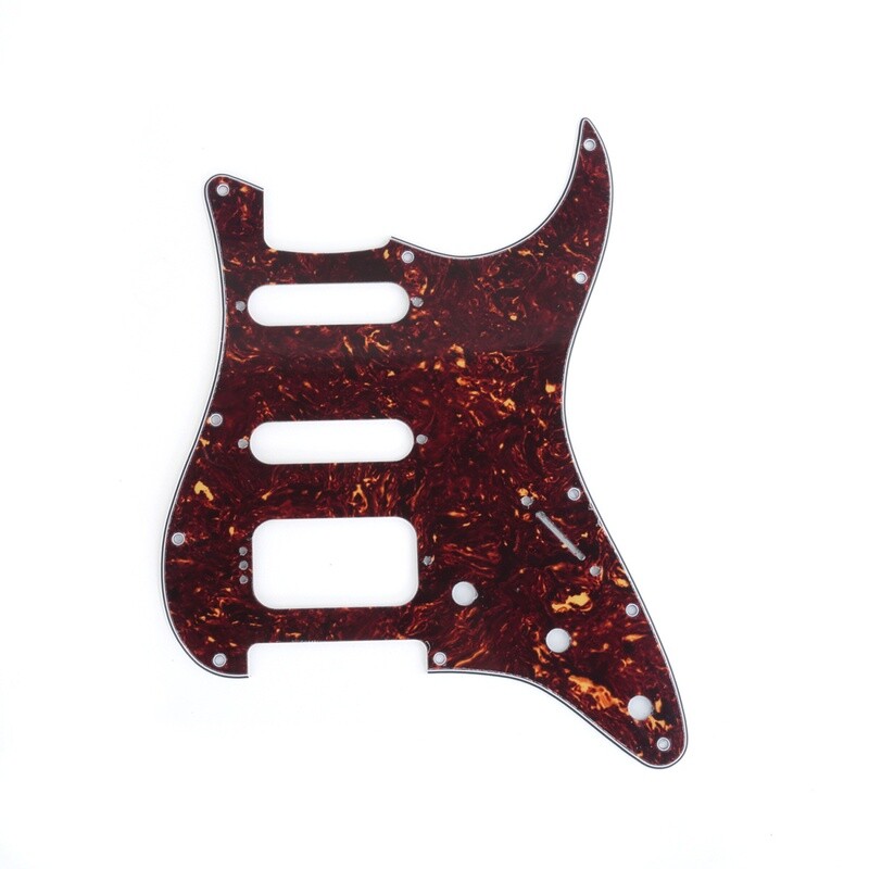 Brio HSS for American Standard Strat®, 4 screw Hole Humbucker, 11 Hole Brown Tortoise 4 Ply