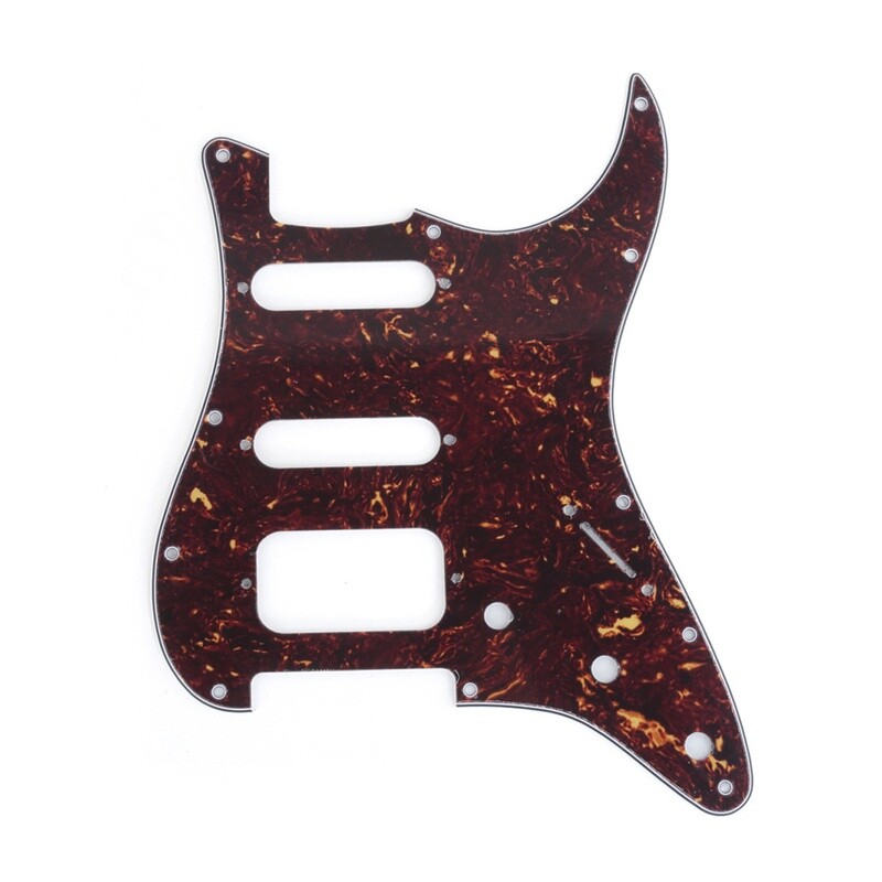 Brio HSS Strat® 11 Hole, Rounded Pickup Corners, Brown Tortoise 4 Ply