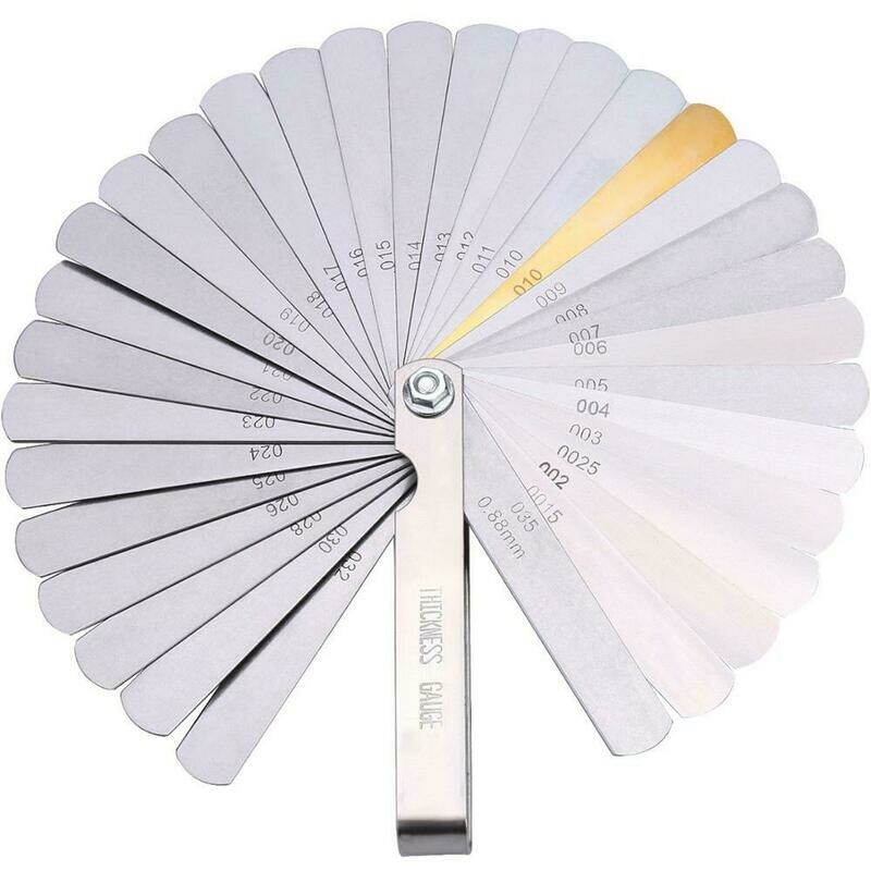 Stainless Steel Feeler Gauge Dual Marked Metric and Imperial Gap Measuring Tool