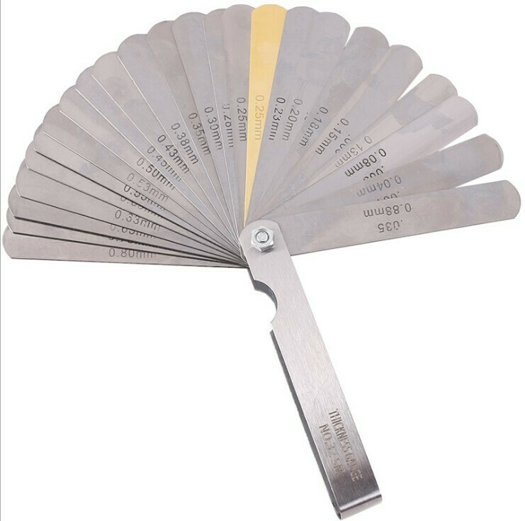 Stainless Steel Feeler Gauge Dual Marked Metric and Imperial Gap Measuring Tool