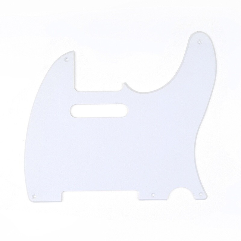 Brio 5 Hole Vintage Tele® Pickguard USA/Mexican Gloss White 1 Ply