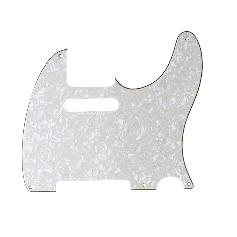 Brio Vintage 5 Hole Tele® Pickguard RH  4 Ply Pearl Parchment ( Aged White )