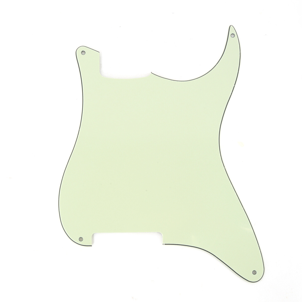 Brio Blank 4 hole outline pickguard for Strat®, 3 Ply Mint Green