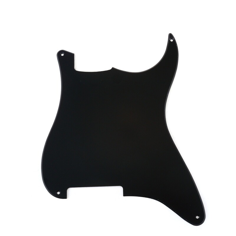Brio Blank 4 hole outline pickguard for Strat®, 1 Ply Matte Black