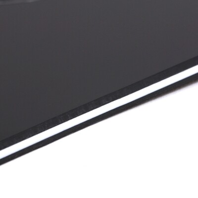 Brio Blank 4 hole outline pickguard for Strat®, 3 Ply Black (black/white/black)