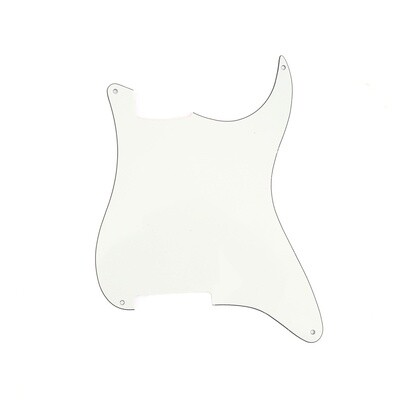 Brio Blank 4 hole outline pickguard for Strat®, 3 Ply Parchment (aged white)