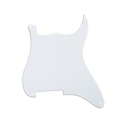 Brio Blank 4 hole outline pickguard for Strat®, 1 Ply White