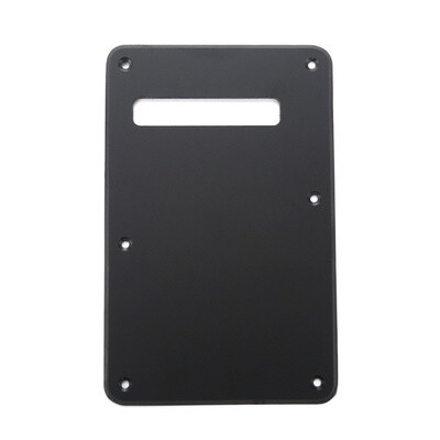 Brio Matte Black Modern Style Back Plate Tremolo Cover 1 ply - US/Mexican Fender®Strat® Fit