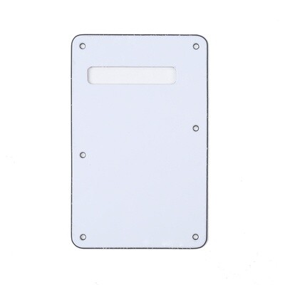 Brio White Modern Style Back Plate Tremolo Cover 3 ply - US/Mexican Fender®Strat® Fit
