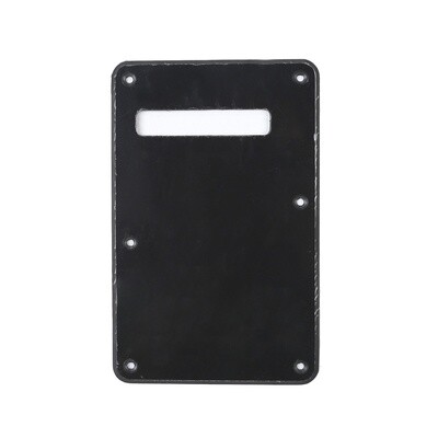 Brio Black Modern Style Back Plate Tremolo Cover 1 ply Gloss Black - US/Mexican Fender®Strat® Fit