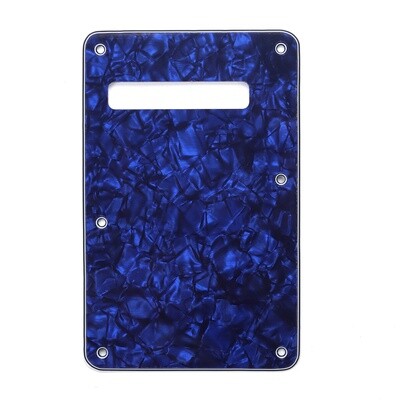 Brio Pearl Blue Modern Style Back Plate Tremolo Cover 4 ply - US/Mexican Fender®Strat® Fit