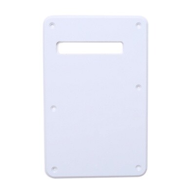 Brio White Modern Style Back Plate Tremolo Cover 1 ply - US/Mexican Fender®Strat® Fit