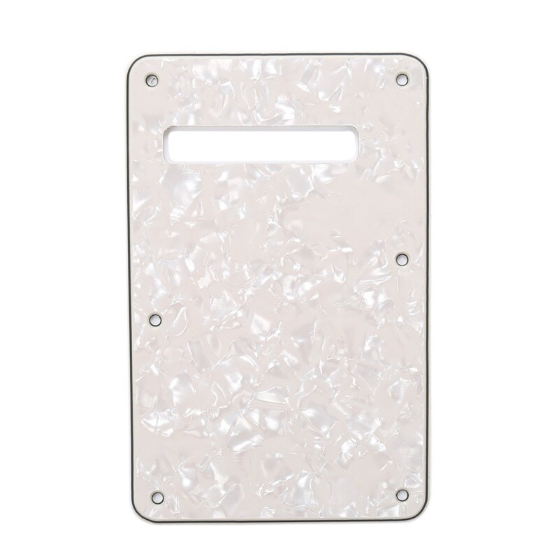 Brio Pearl Aged White Modern Style Back Plate Tremolo Cover 3 ply - US/Mexican Fender®Strat® Fit