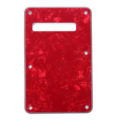 Brio Pearl Red Modern Style Back Plate Tremolo Cover 4 ply - US/Mexican Fender®Strat® Fit