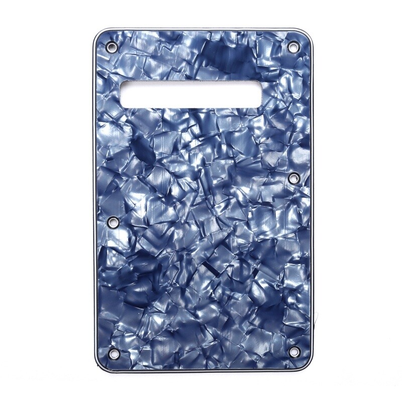 Brio Pearl Grey Modern Style Back Plate Tremolo Cover 4 ply - US/Mexican Fender®Strat® Fit