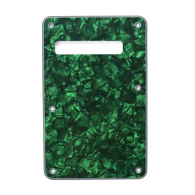 Brio Pearl Green Modern Style Back Plate Tremolo Cover 4 ply - US/Mexican Fender®Strat® Fit