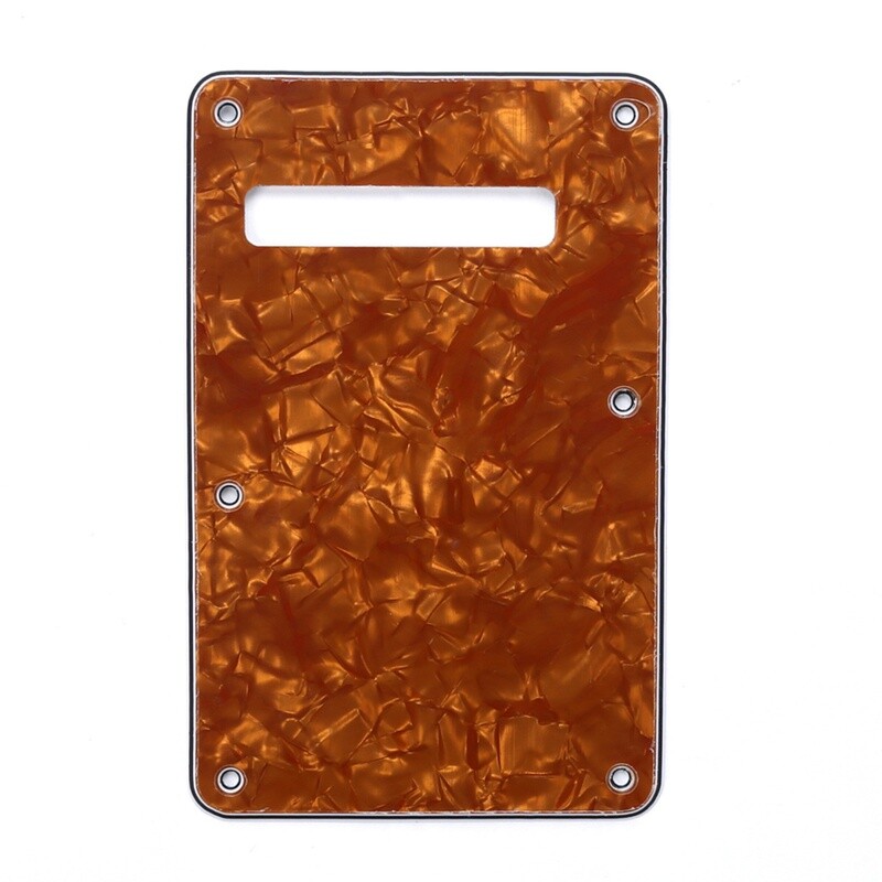 Brio Pearl Earthly Bronze Modern Style Back Plate Tremolo Cover 4 ply - US/Mexican Fender®Strat® Fit