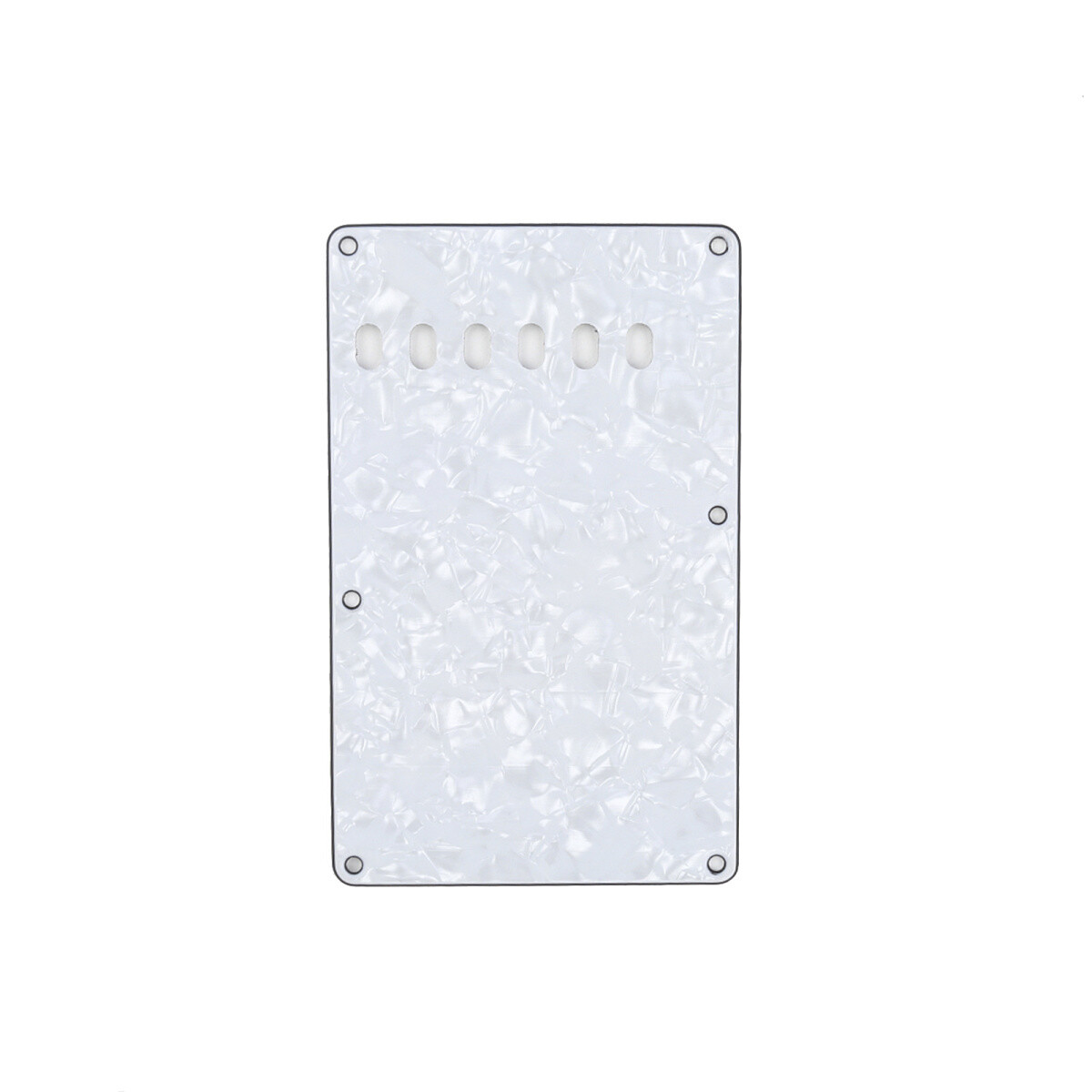 Brio Pearl White Vintage Style Back Plate Tremolo Cover 4 ply - US/Mexican Fender®Strat® Fit