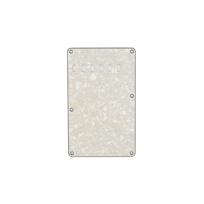 Brio Aged White Pearl Vintage Style Back Plate Tremolo Cover 4 ply - US/Mexican Fender®Strat® Fit