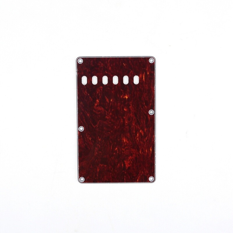 Brio Red Tortoise Vintage Style Back Plate Tremolo Cover 4 ply - US/Mexican Fender®Strat® Fit