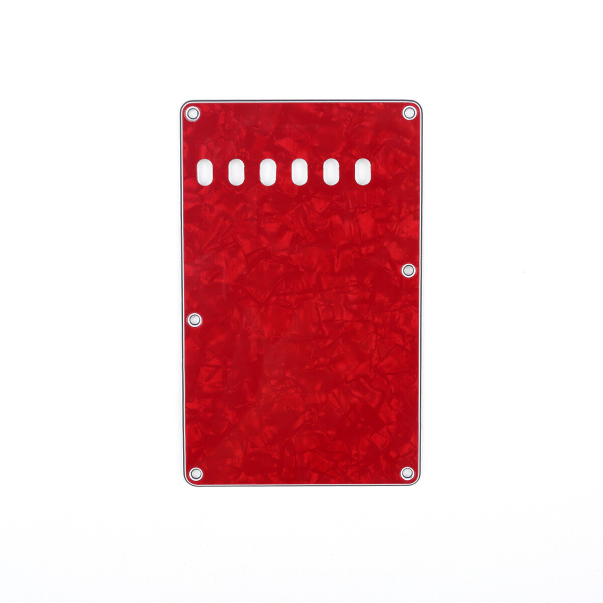 Brio Pearl Red Vintage Style Back Plate Tremolo Cover 4 ply - US/Mexican Fender®Strat® Fit